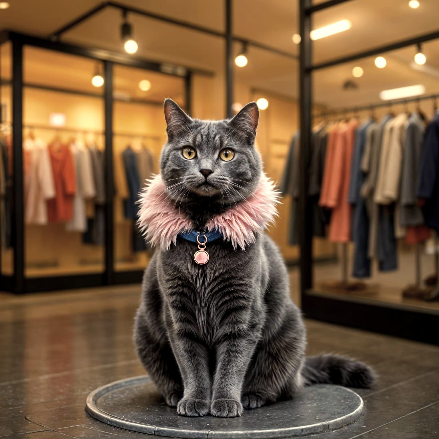 Pallas Cat Waits for Paris Metro