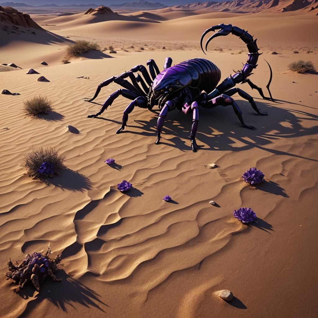 Scorpio in a Mysterious Desert Landscape