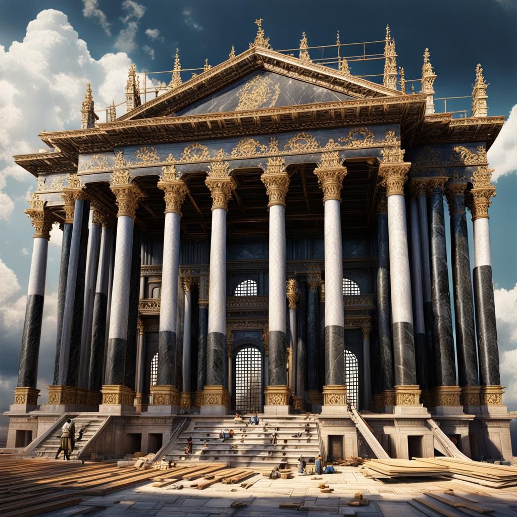 Renaissance Palace Under Construction: Digital Matte Paintin...