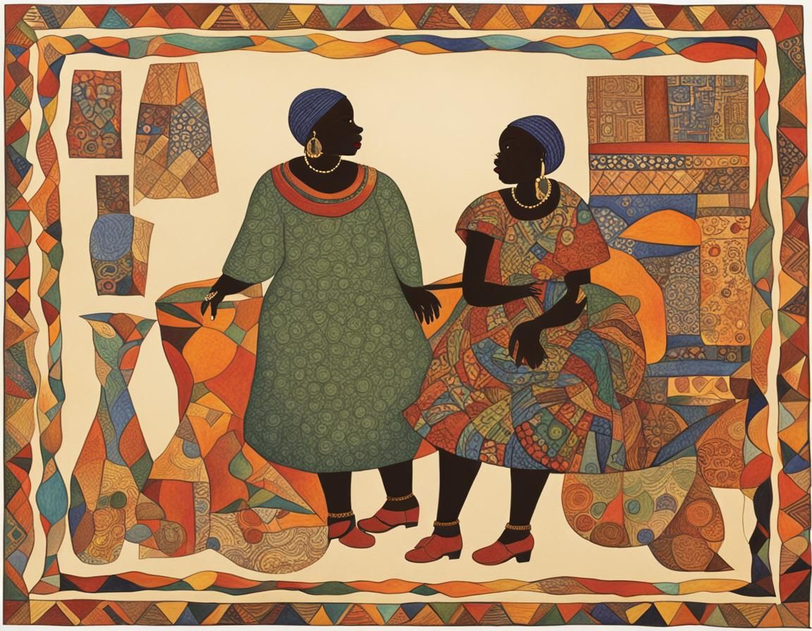 Woman's Life Story in Abstract Expressionist Style