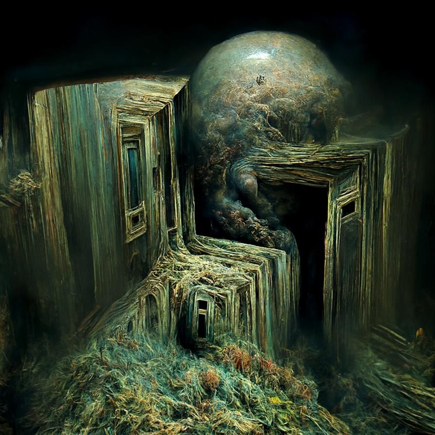 Liminal Spectral Being in Haunted Infinite Corridor