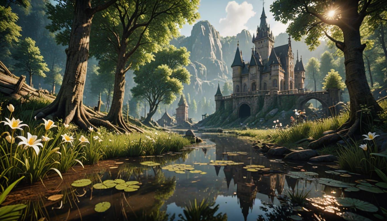 Woman in Golden Armor, 3D Game Cinematic Art