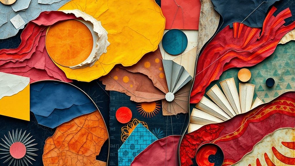 Vibrant Expressionist Masterpiece with Mixed Media Textures