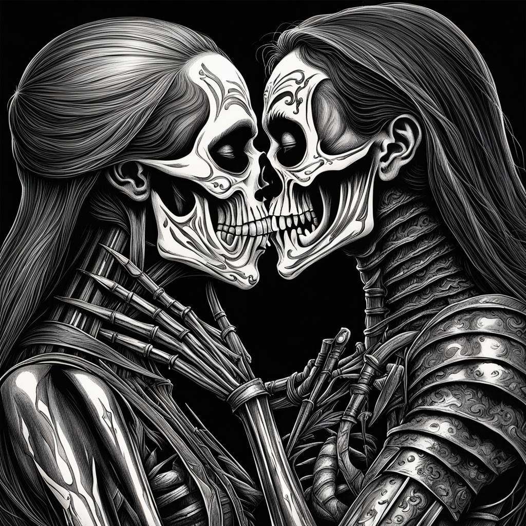 Fatal Embrace: Two Women in a Kiss of Death