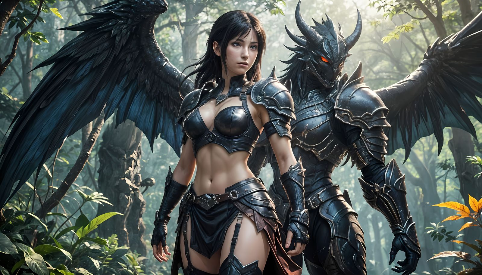 Tifa Bahamut in a Vibrant Studio Ghibli-Inspired Anime Key V...