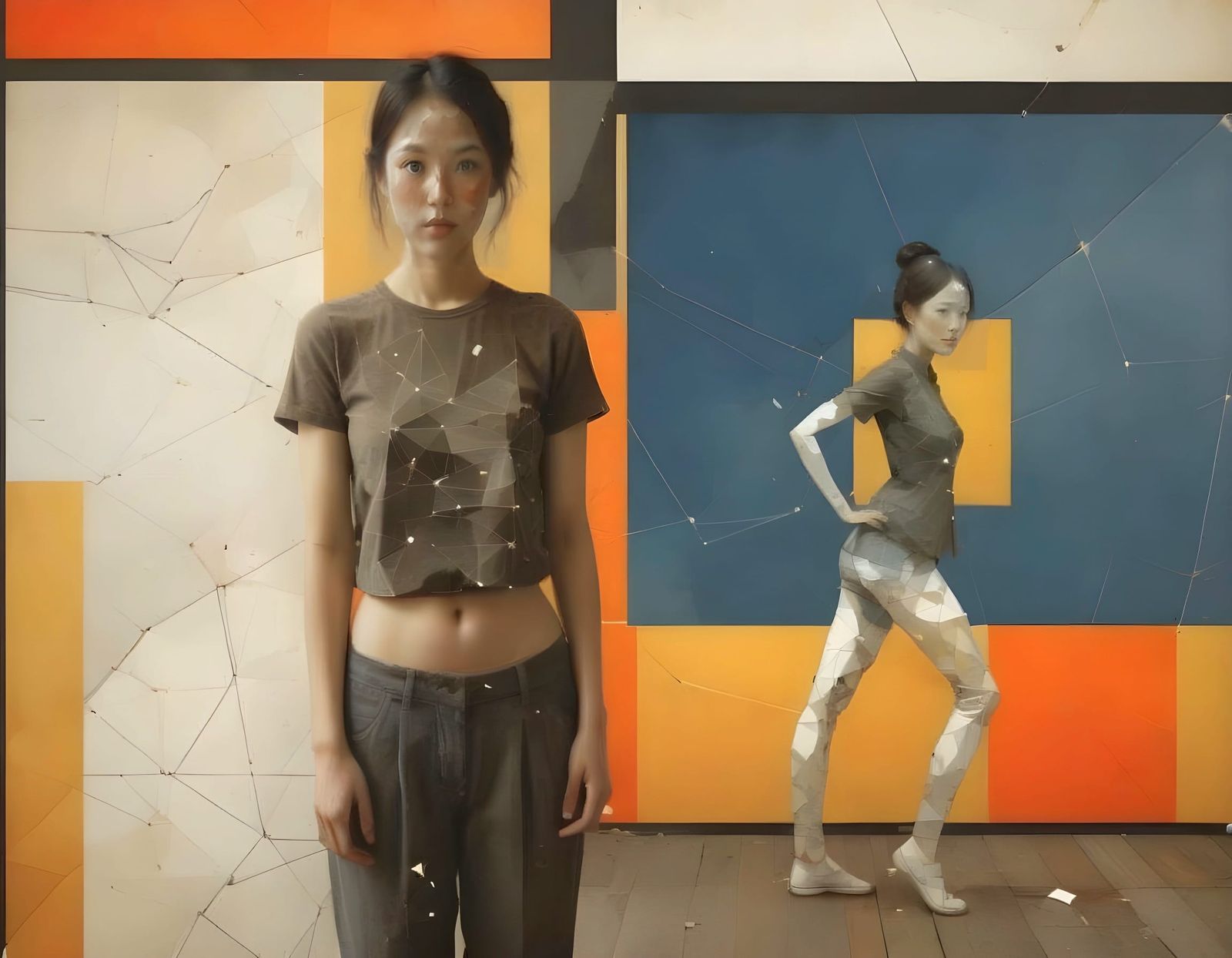 Ethereal Dance Studio in Distressed Watercolor Style