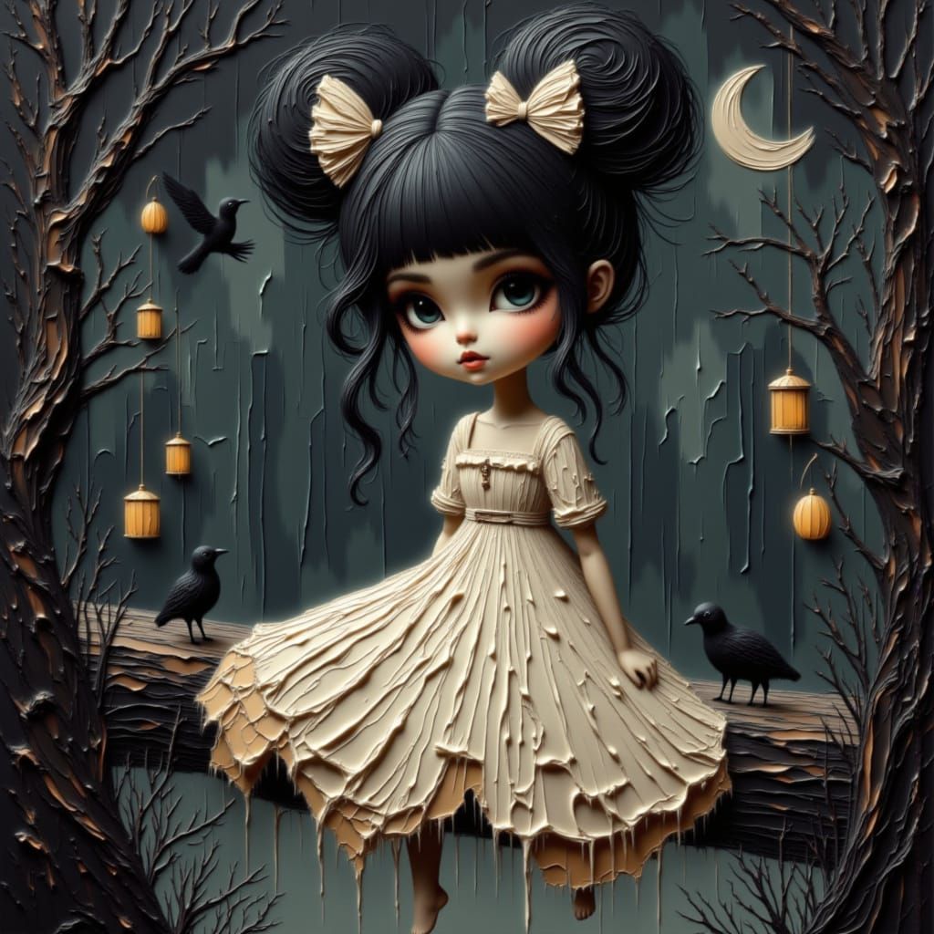 Young Girl in Nightgown