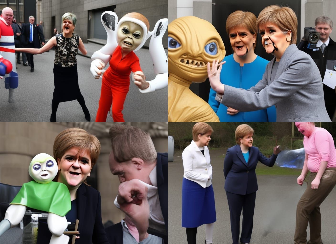 Humorous Brawl: Nicola Sturgeon vs. ET