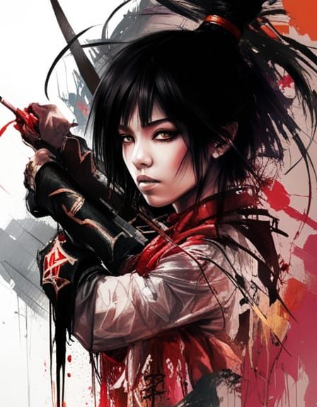 Samurai girl by Per.