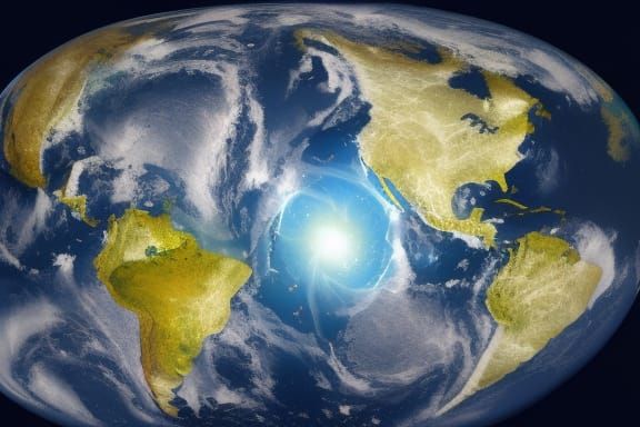 Round Earth from Space: Detailed 3D Concept Art