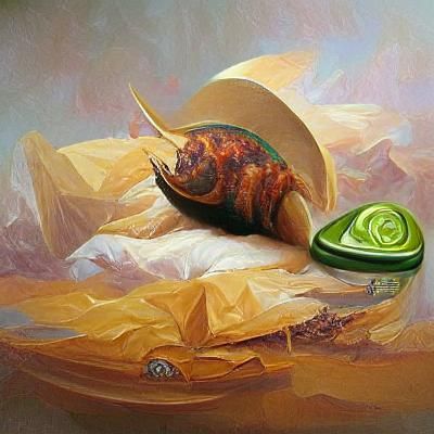 Taco Snail: An Oil Painting
