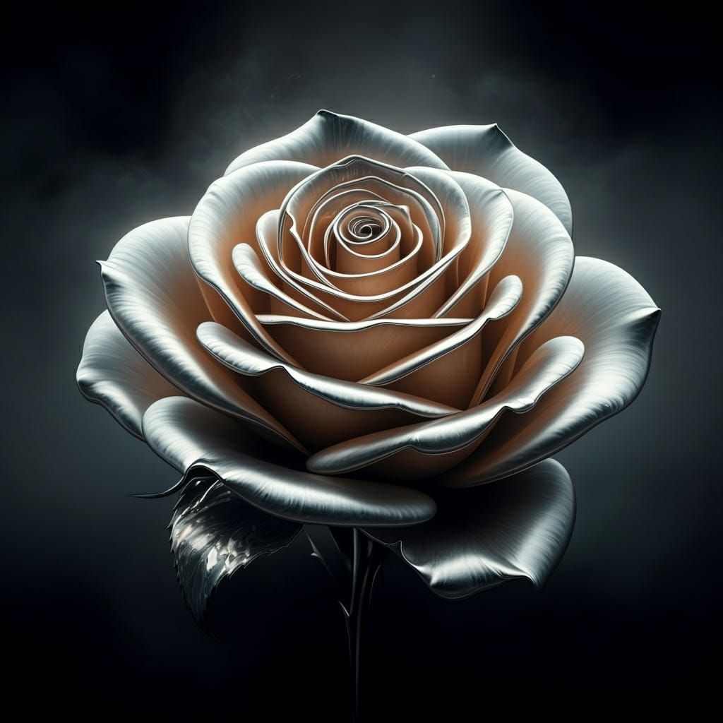 Platinum Rose with Luminous Petals