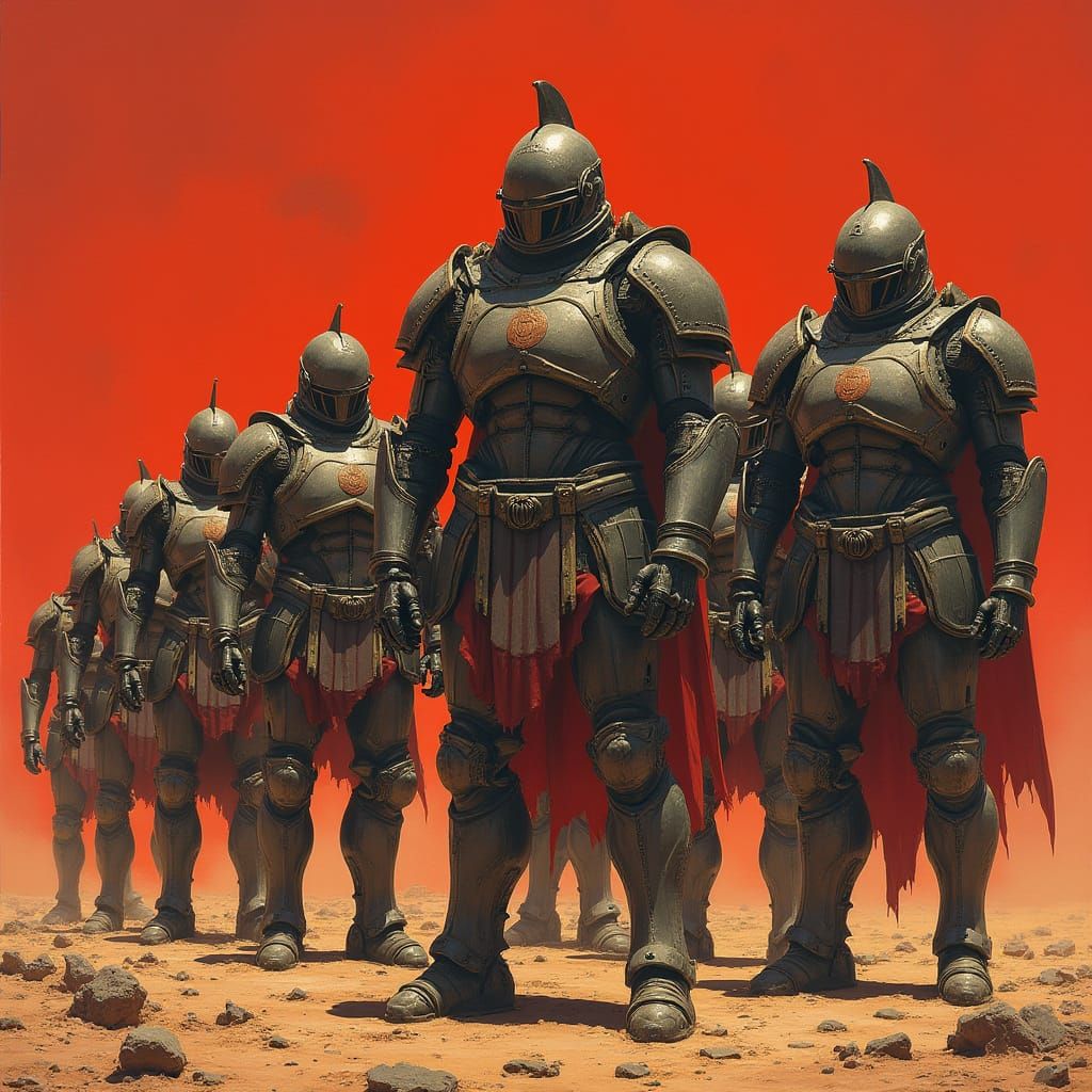 Cyborg Roman Legionaries on Alien Planet