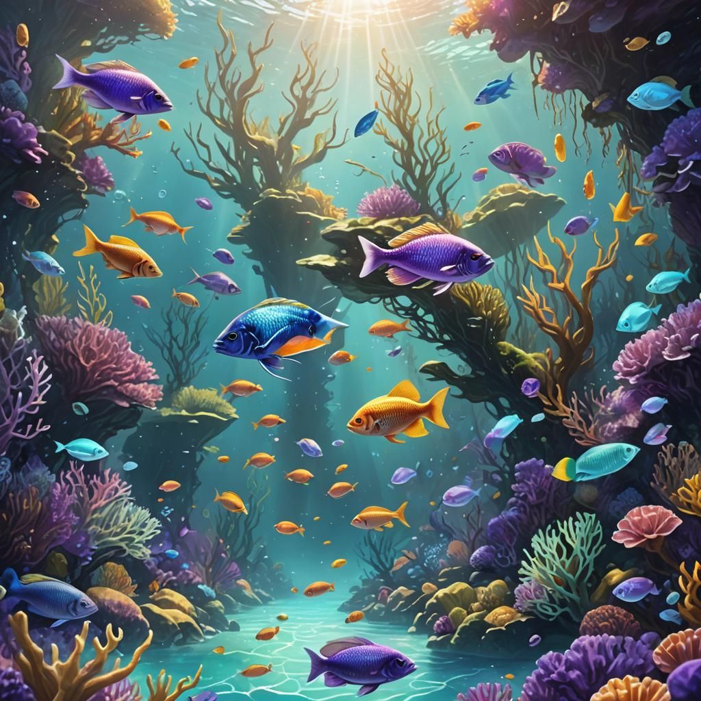 Vibrant Oceanic Fantasy Art in Unreal Engine 5