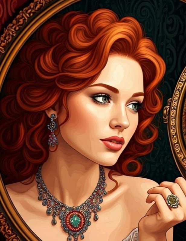 Elegant Woman Prepares for a Night Out in Vibrant Colors