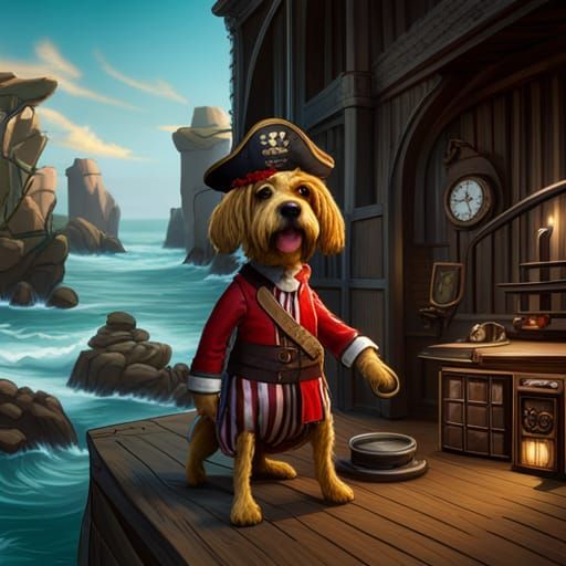 Where's Waldo Pirate Dog in Detailed Matte Painting