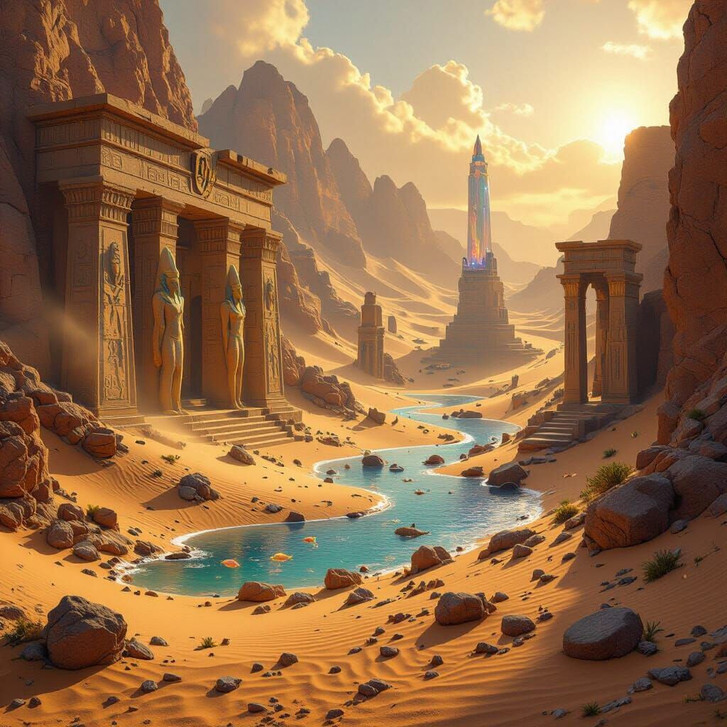 Mysterious Desert Temple Emerges from Golden Sands