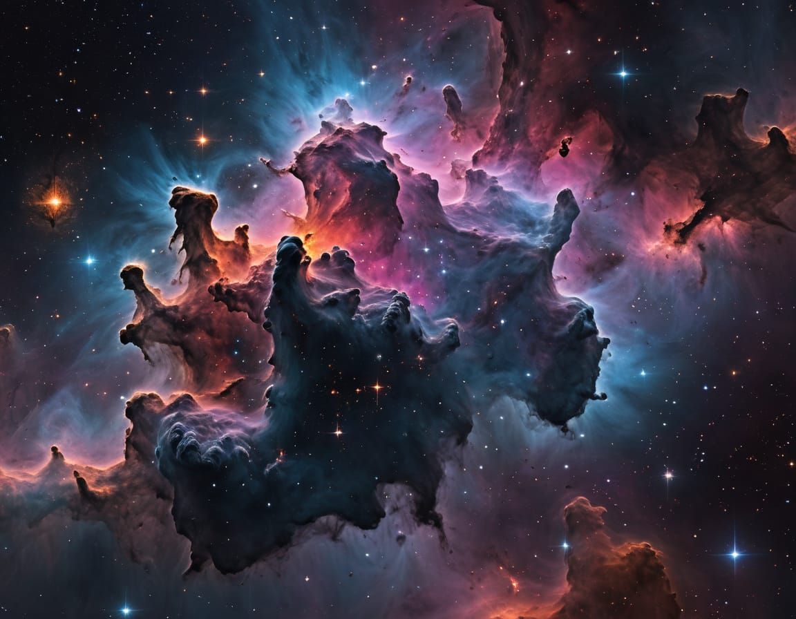 Cosmic Nebula: Birthplace of Stars in Deep Space