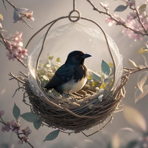 An adorable black bird