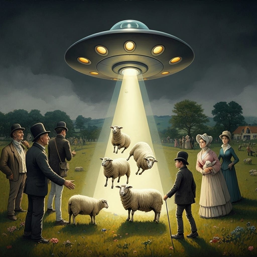 Alien Abduction in Victorian Landscapes