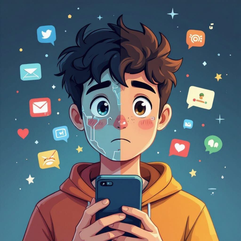 Duality of Human Emotion in the Digital Age