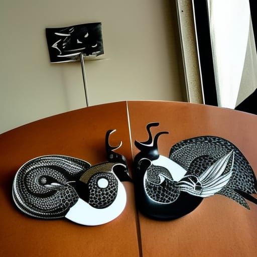 Yin Yang Birds in Traditional Chinese Style