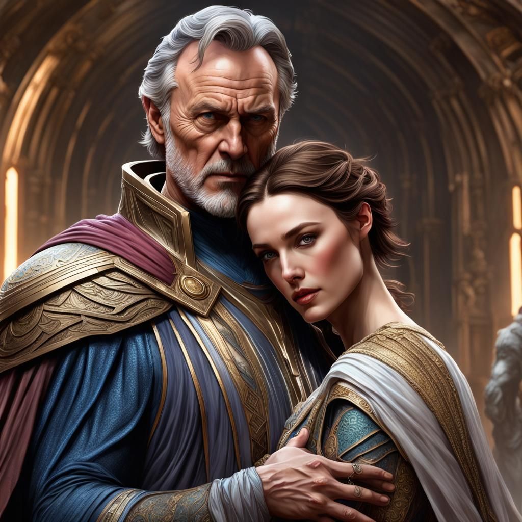 Jor-El and Lara Lor-Van Holding Baby Kal-El