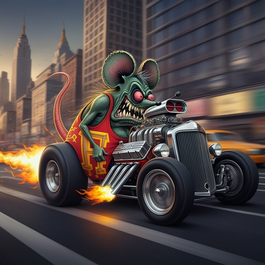 Rat Fink Hotrod in New York City