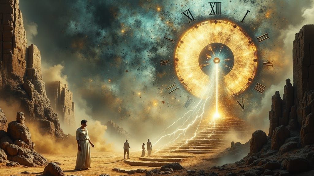 Epic Illustration: Passage of Time Through Eras