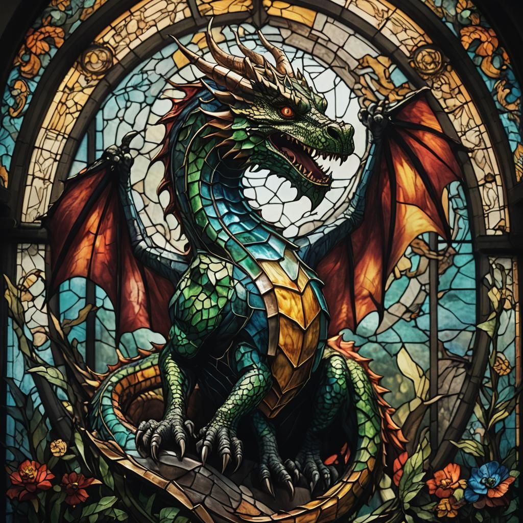 Stained Glass Dragon: A Cinematic Masterpiece