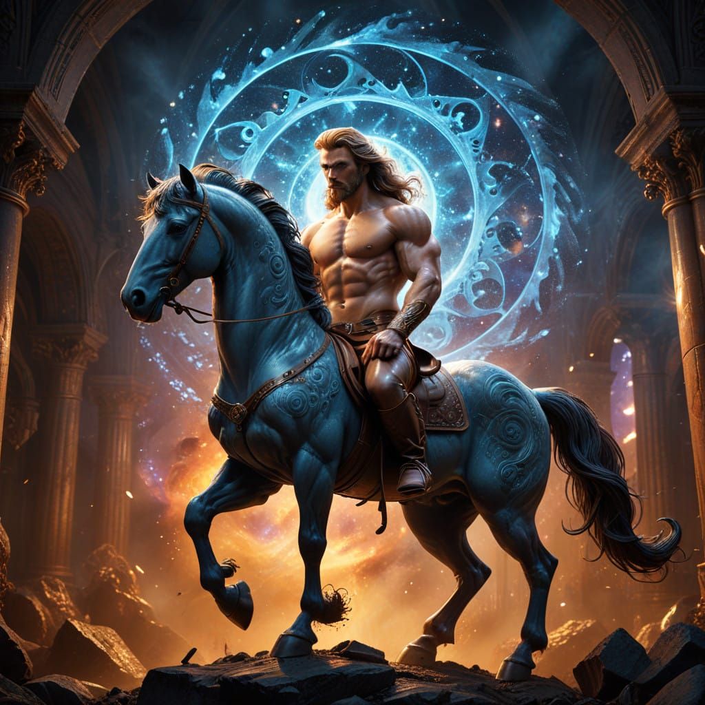 Medieval Fantasy Centaur in Extreme Foreshortening