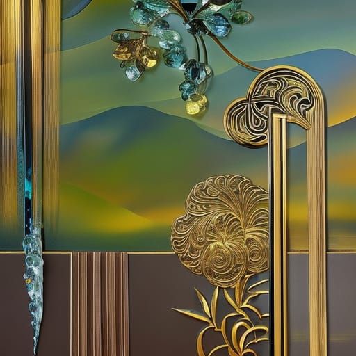 Surreal Botany in Art Deco Style
