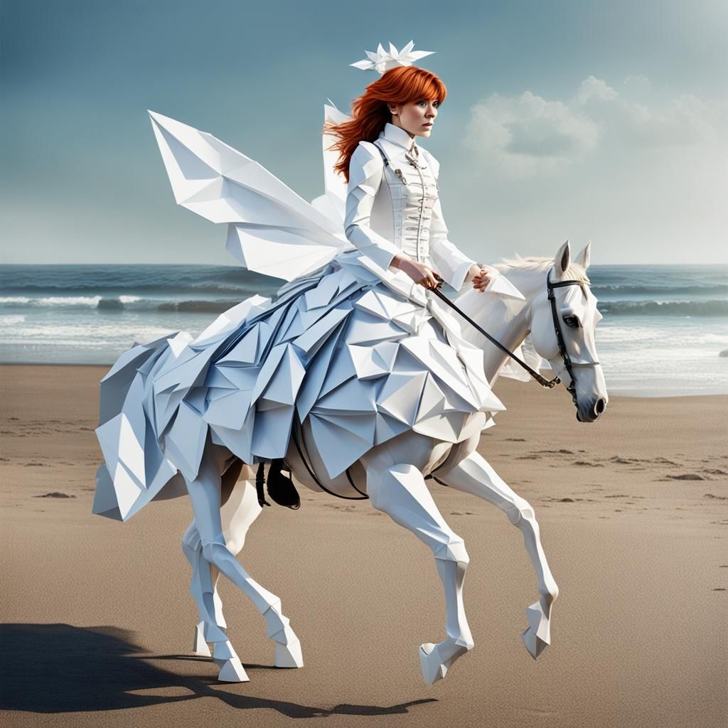 Steampunk Fairy Portrait on California Beach