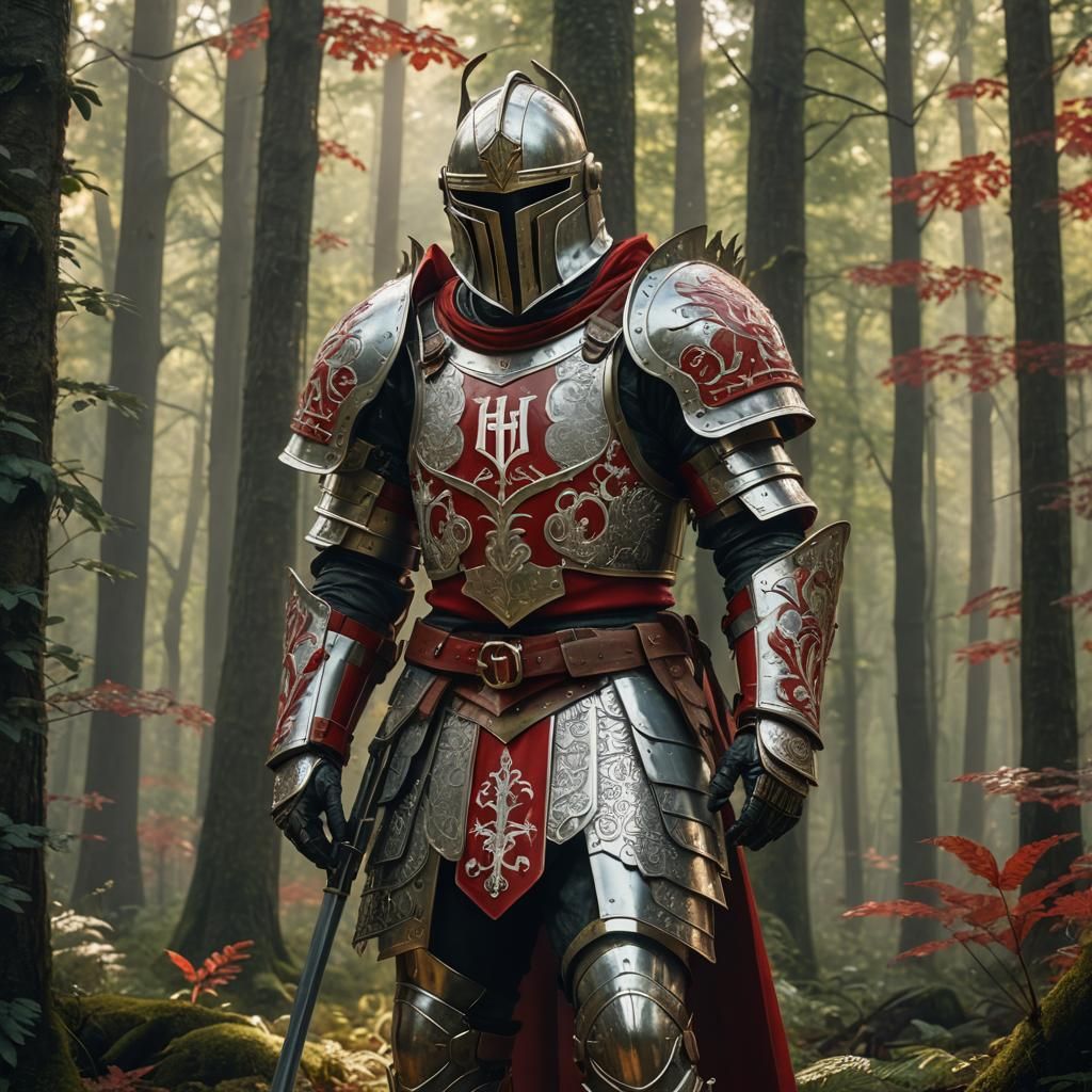 International Harvester Knight in Mystical Forest