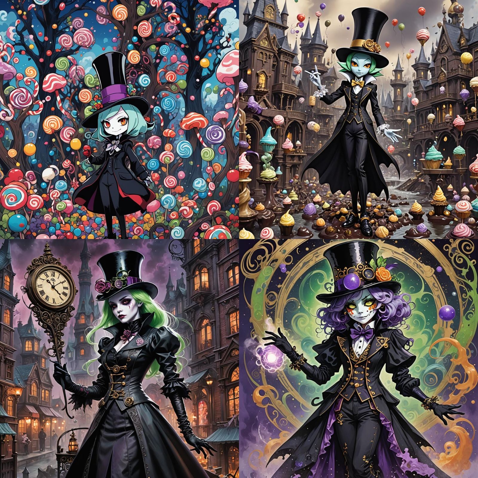 Eldritch Porcelain Princess in Dark Attire
