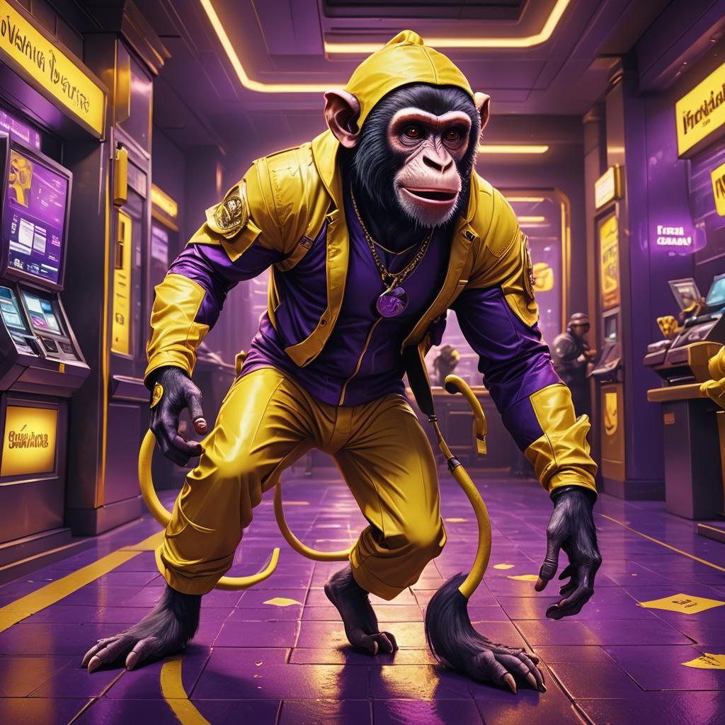 Banana-suited Monkey Robs Bank in Comic Style