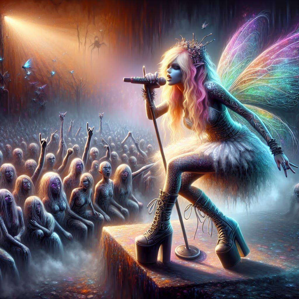 Aurora singing her song 'Cool for the Echo'.