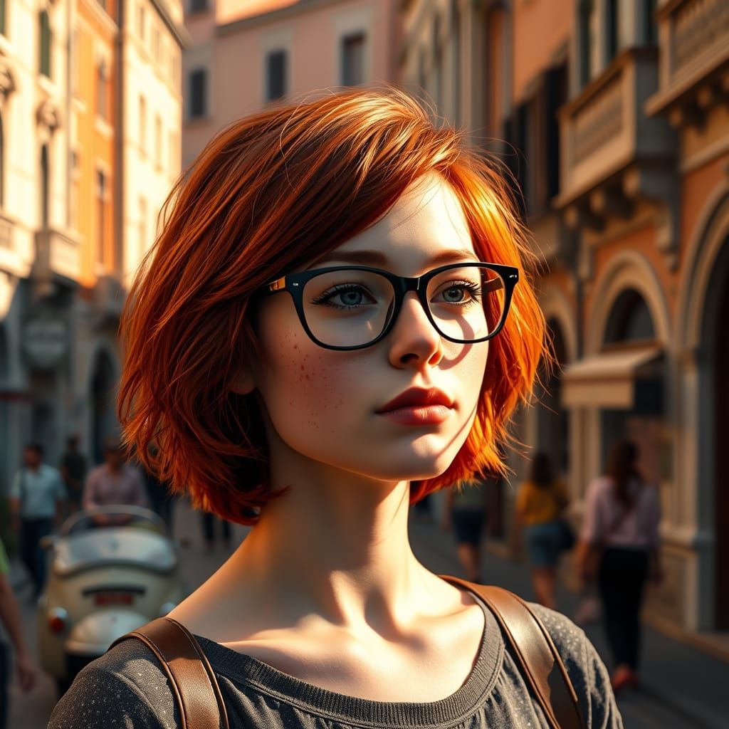 Venetian Street Serenity in Gothic Splendor