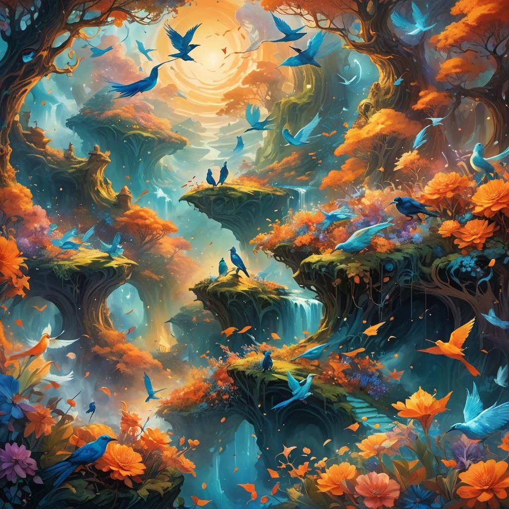 Musical Dreamscape in Vibrant Fantasy Concept Art