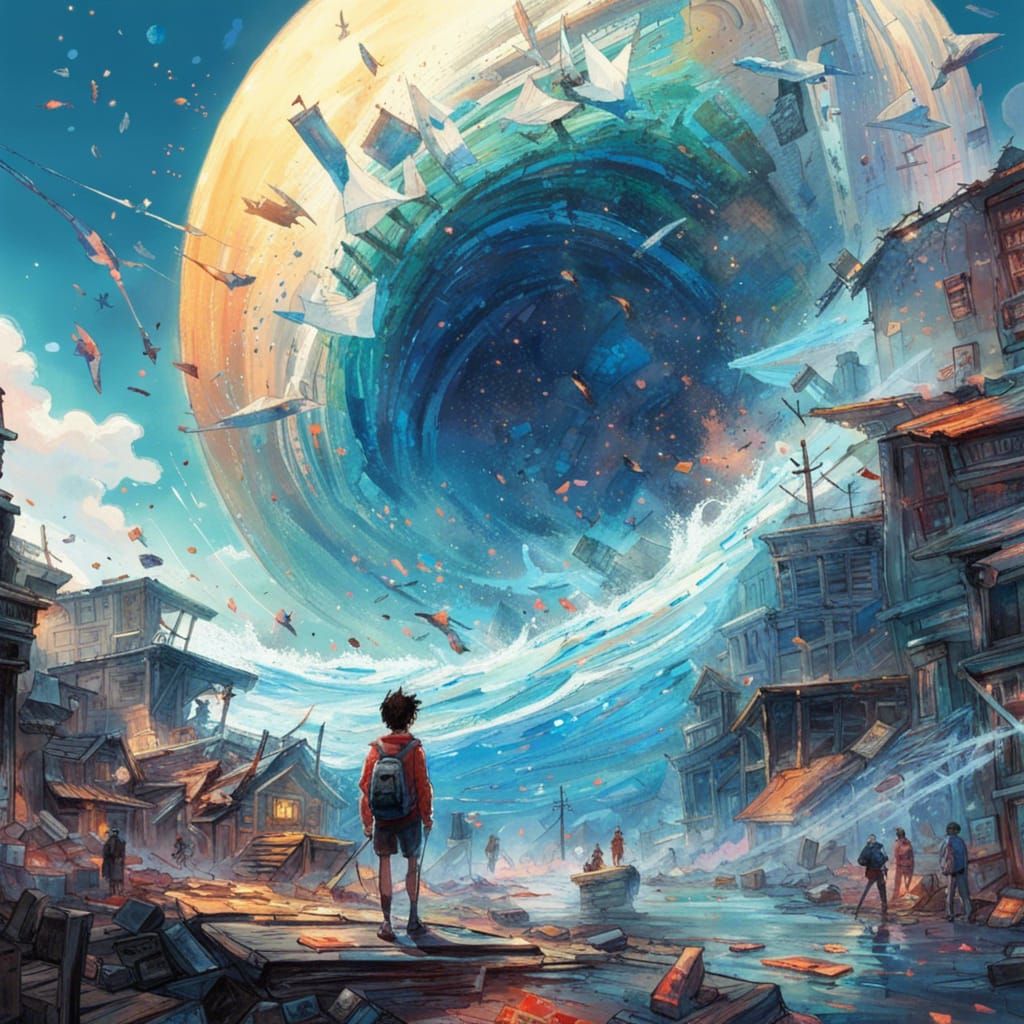 Epic Blue Waves Under Moonlight: Digital Fine Art