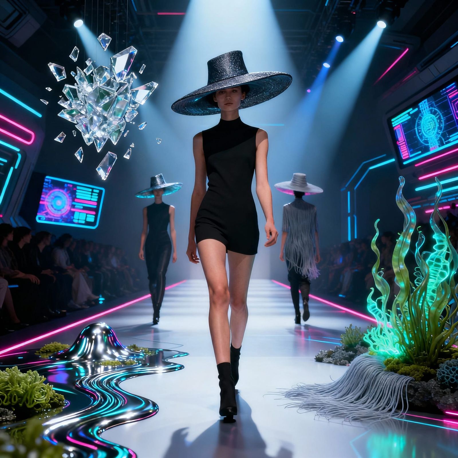 Avant-Garde Hats on Futuristic Runway