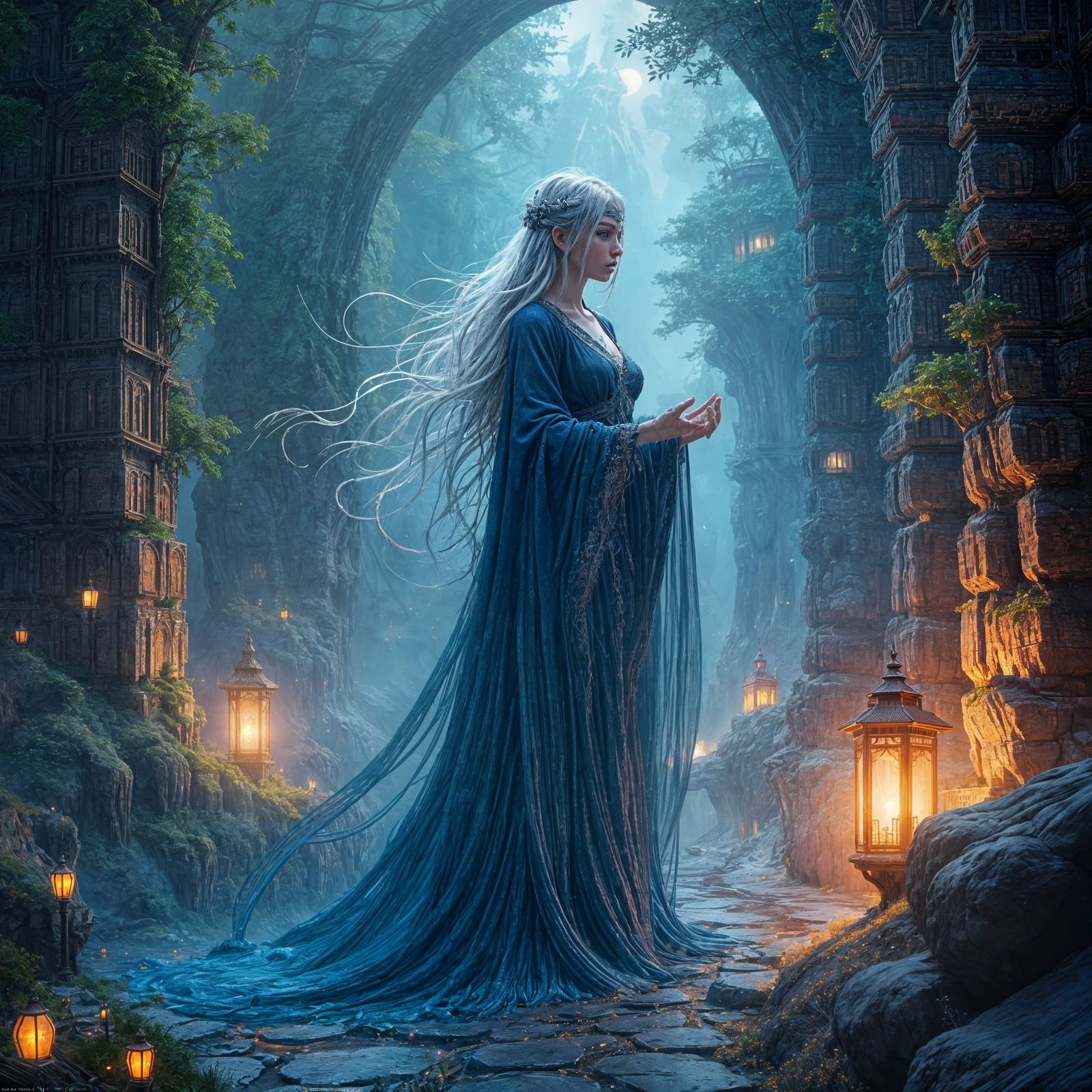 Fantastical Shion Matte Painting in Deep Color