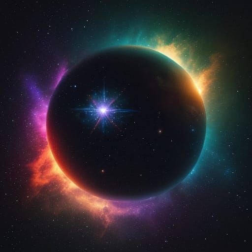 Cosmic Starburst in Vibrant Nebula