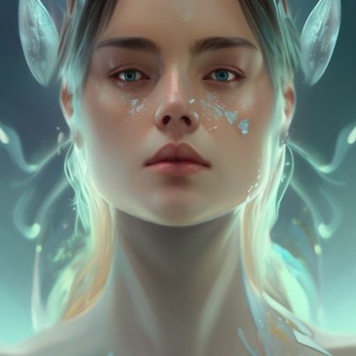 Hyperrealistic Ice Queen Portrait in 8K