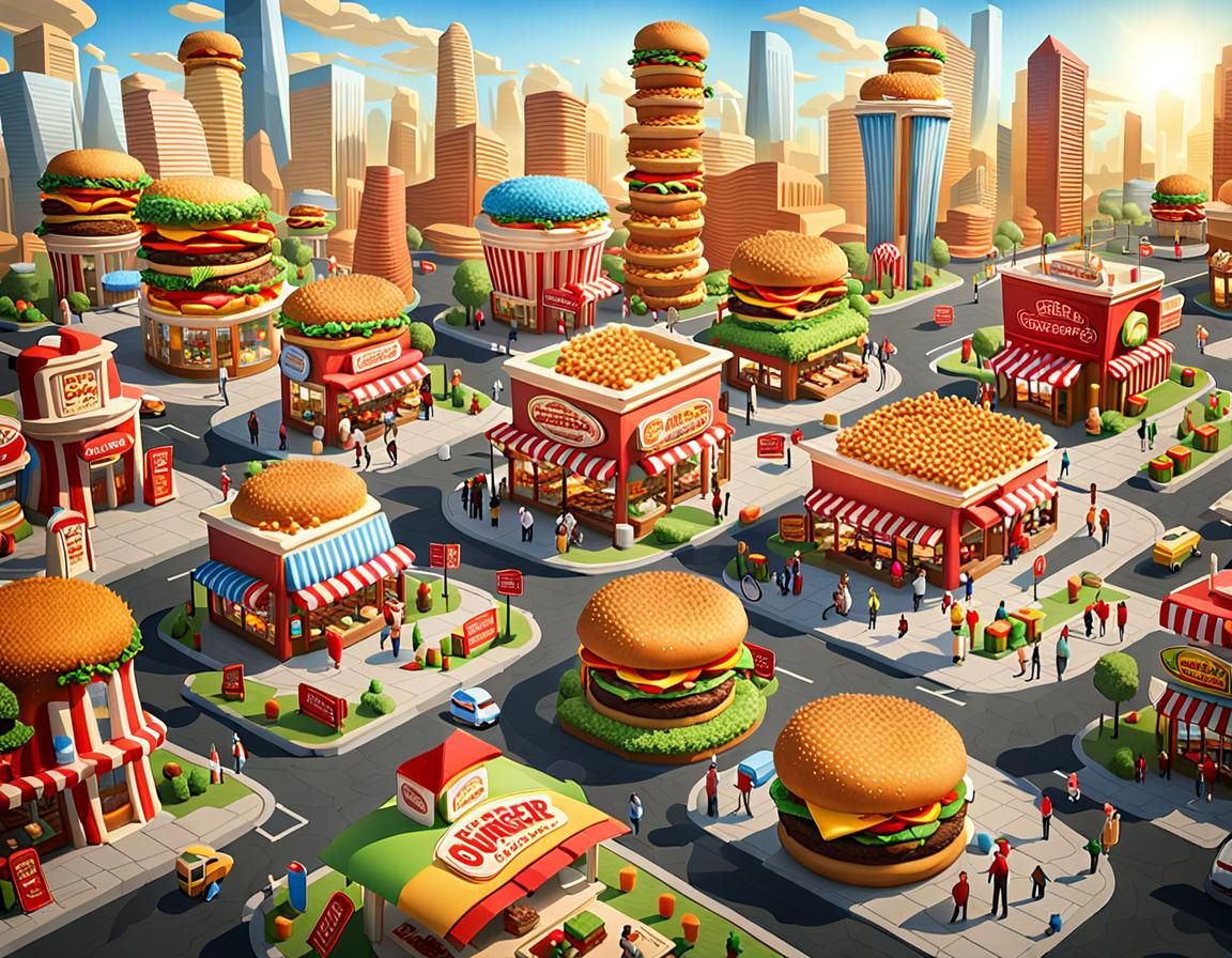 Burgeropolis: A Surreal Fast Food Village