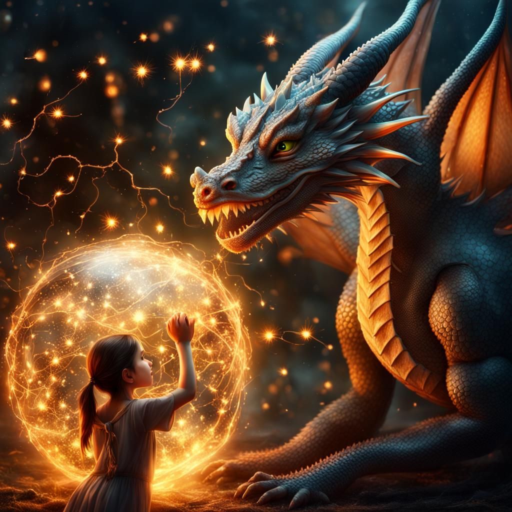 Dragon Girl's Magical Firefly Spark Ball