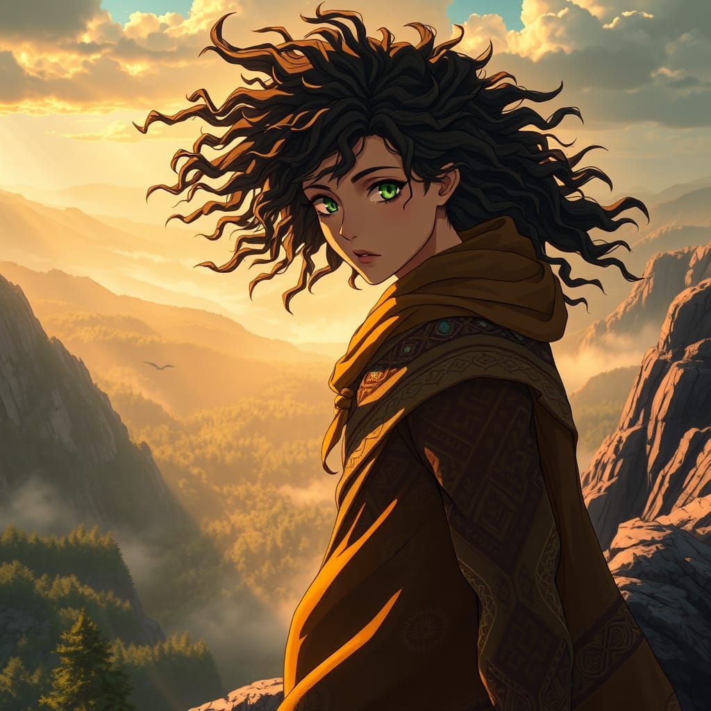 Atmospheric Fantasy Goddess in Makoto Shinkai's Whimsical St...