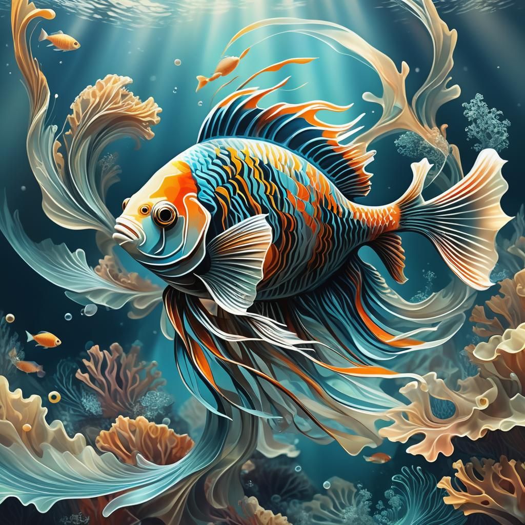 Exotic Tropical Fish Ballet in Underwater Theater