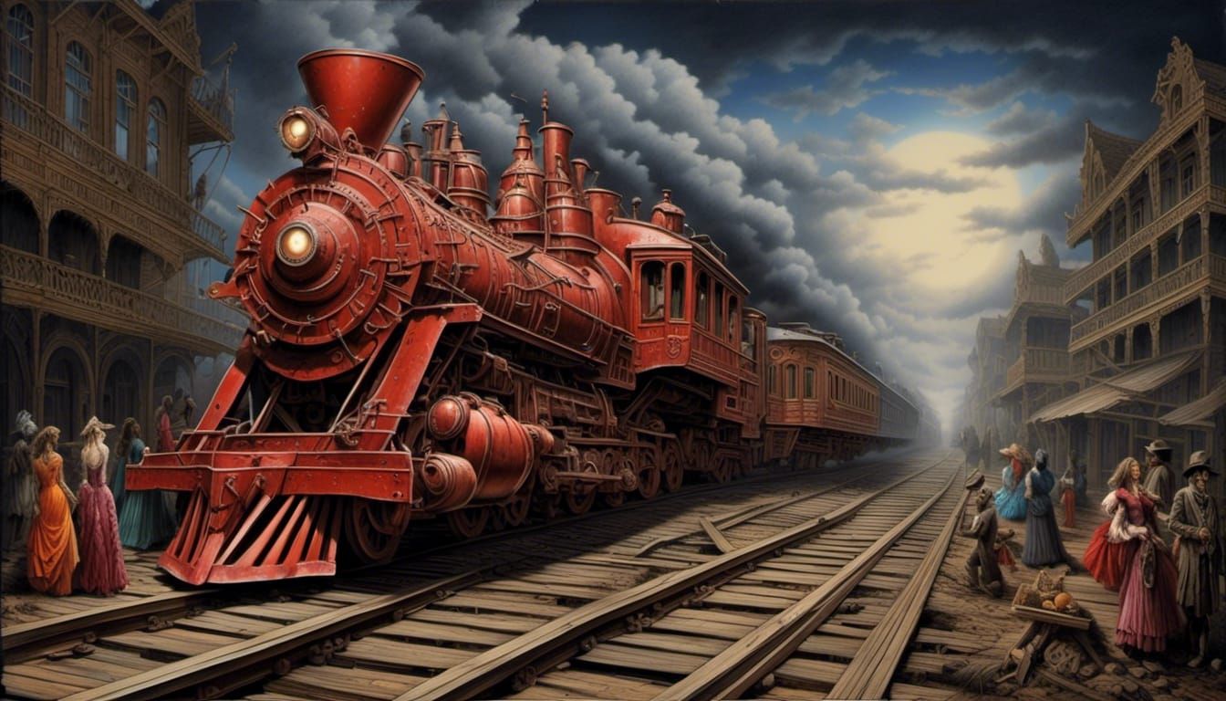 Freight Train to New Orleans: Fantasy Trompe-l'oeil
