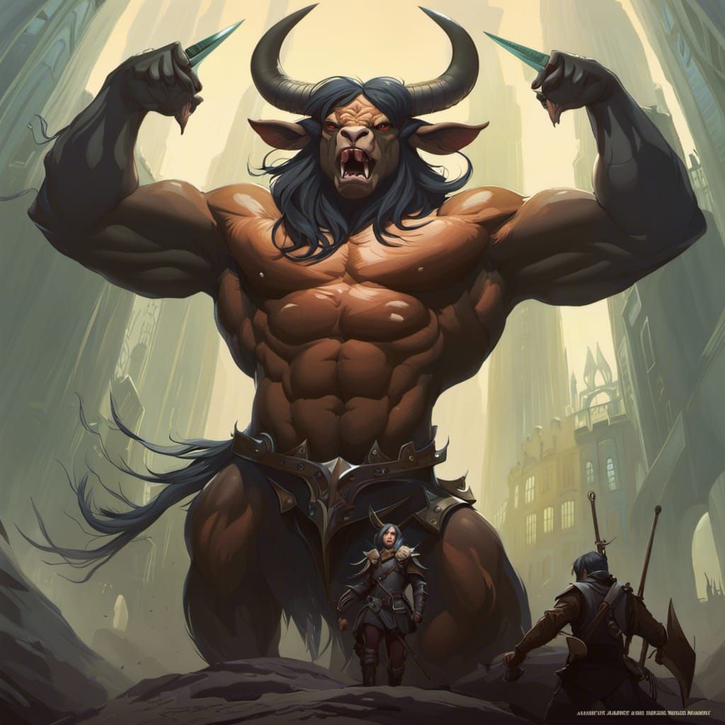 Monstrous Bull-Centaur Concept Art